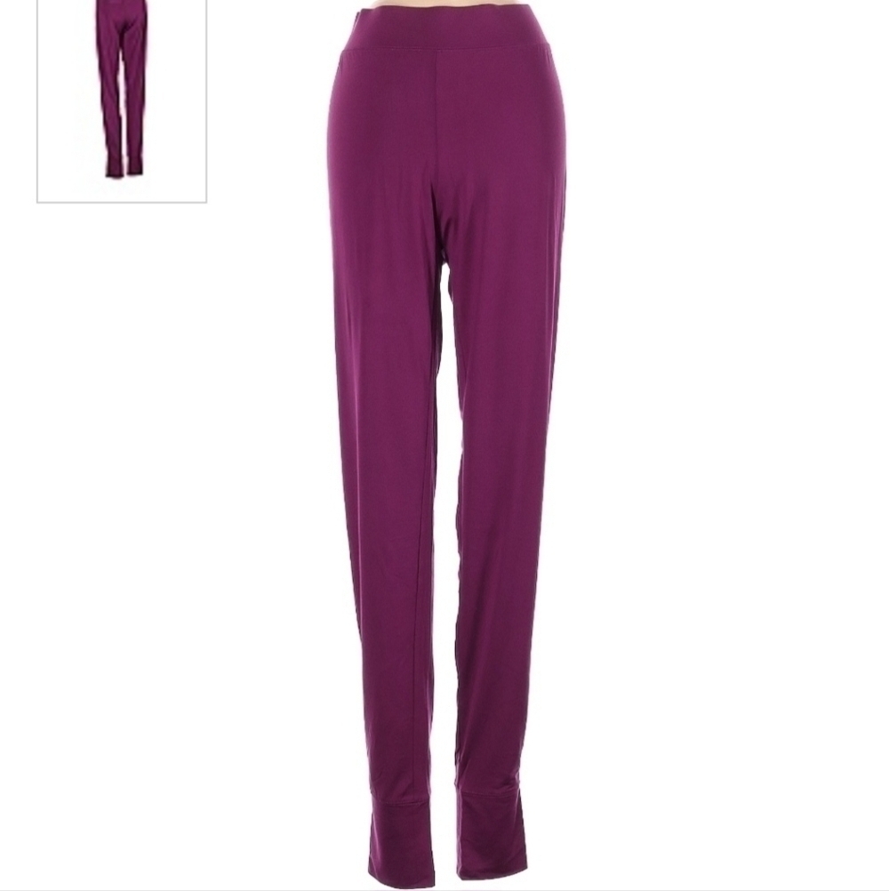 Land's End Fuschia Magenta High Waisted Leggings Base Layer Women's Small S EUC